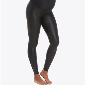 SPANX Mama Maternity Faux Lather Leggings XL